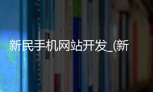 新民手机网站开发_(新民手机网站开发招聘信息)